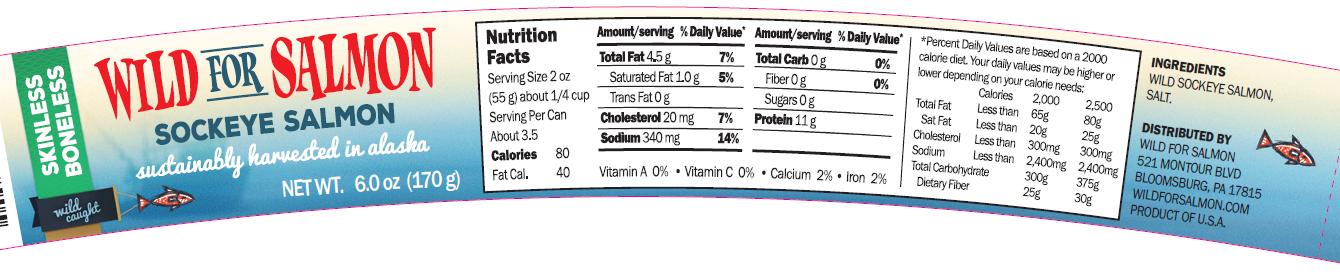 Skinless/Boneless Canned Alaskan Sockeye Salmon
