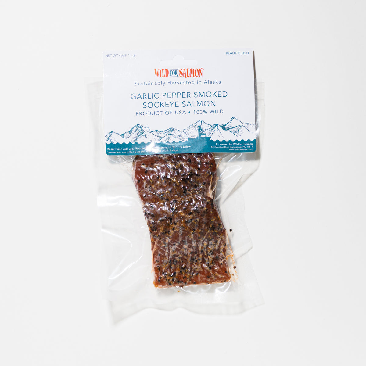Garlic Pepper Smoked Sockeye Salmon