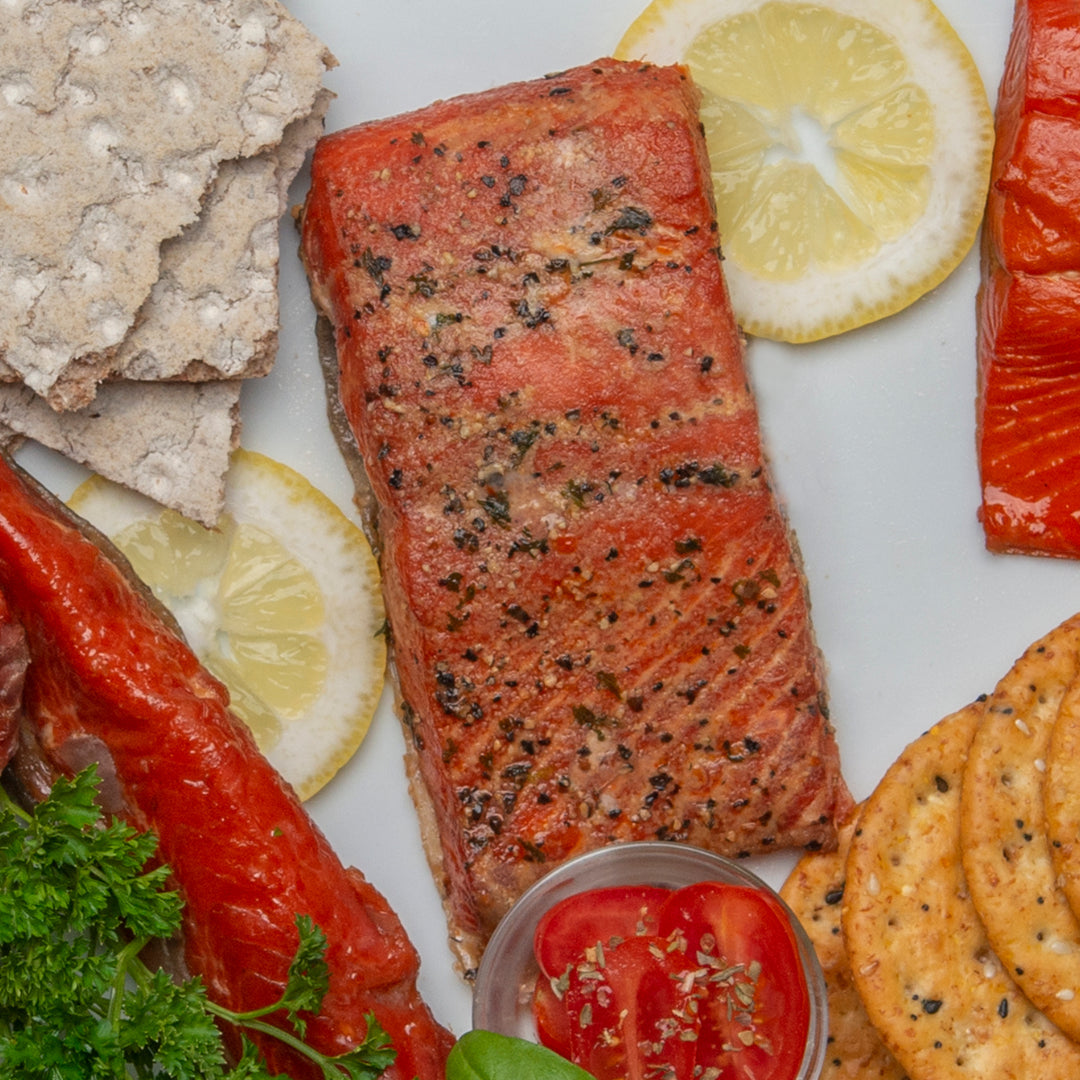 Garlic Pepper Smoked Sockeye Salmon